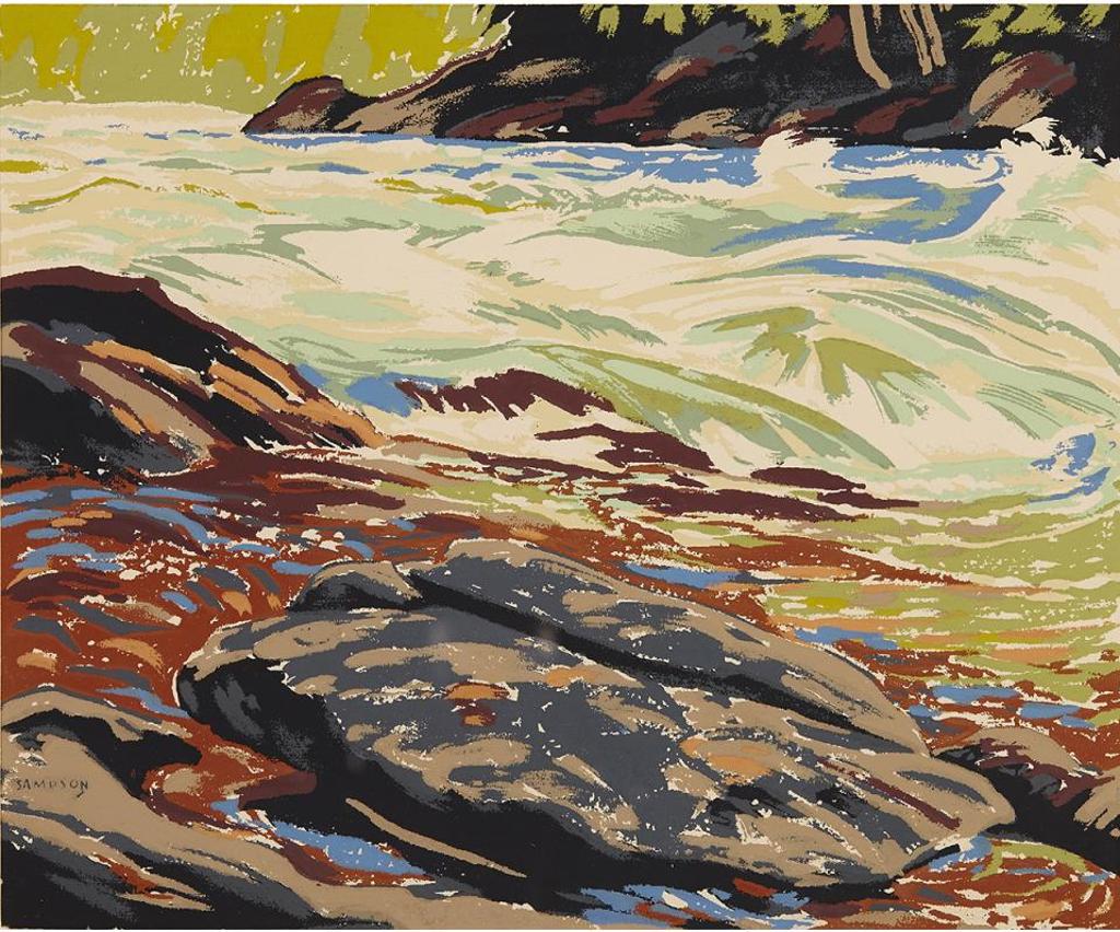 J. Ernest Sampson - Maligne Lake, Jasper Park; Rapids
