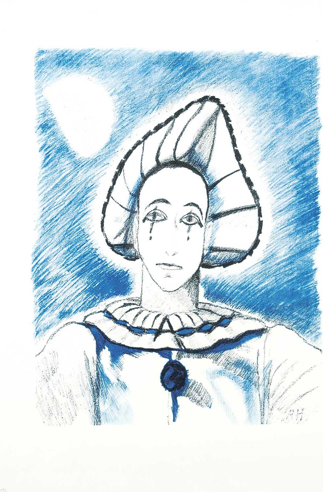 Albert Houthuesen - Clown with Stripped Hat #26/100