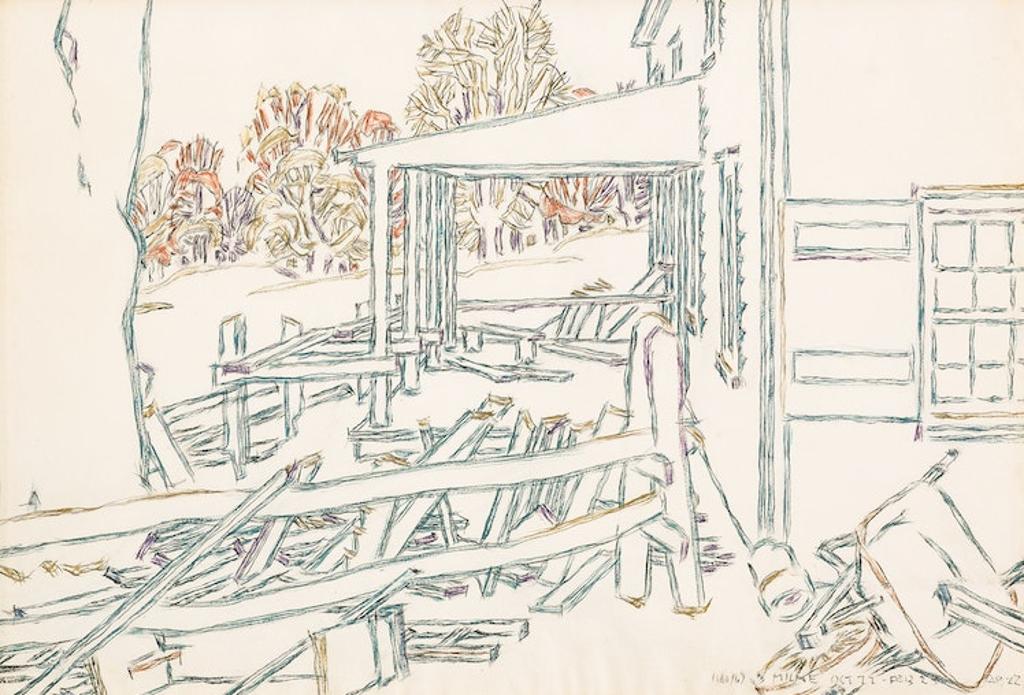 David Browne Milne (1882-1953) - Building the Porch III, 1922-23