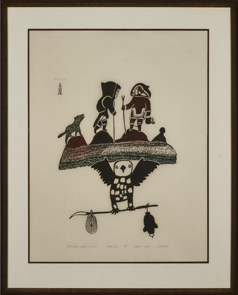 Pitseolak Ashoona (1904-1983) - Old Women Speak Of Owl