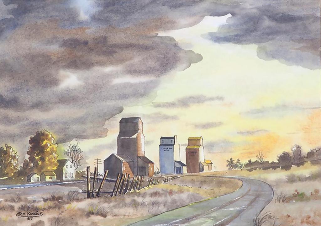 Stan Kossick (1919-1999) - Elevators in Sunset