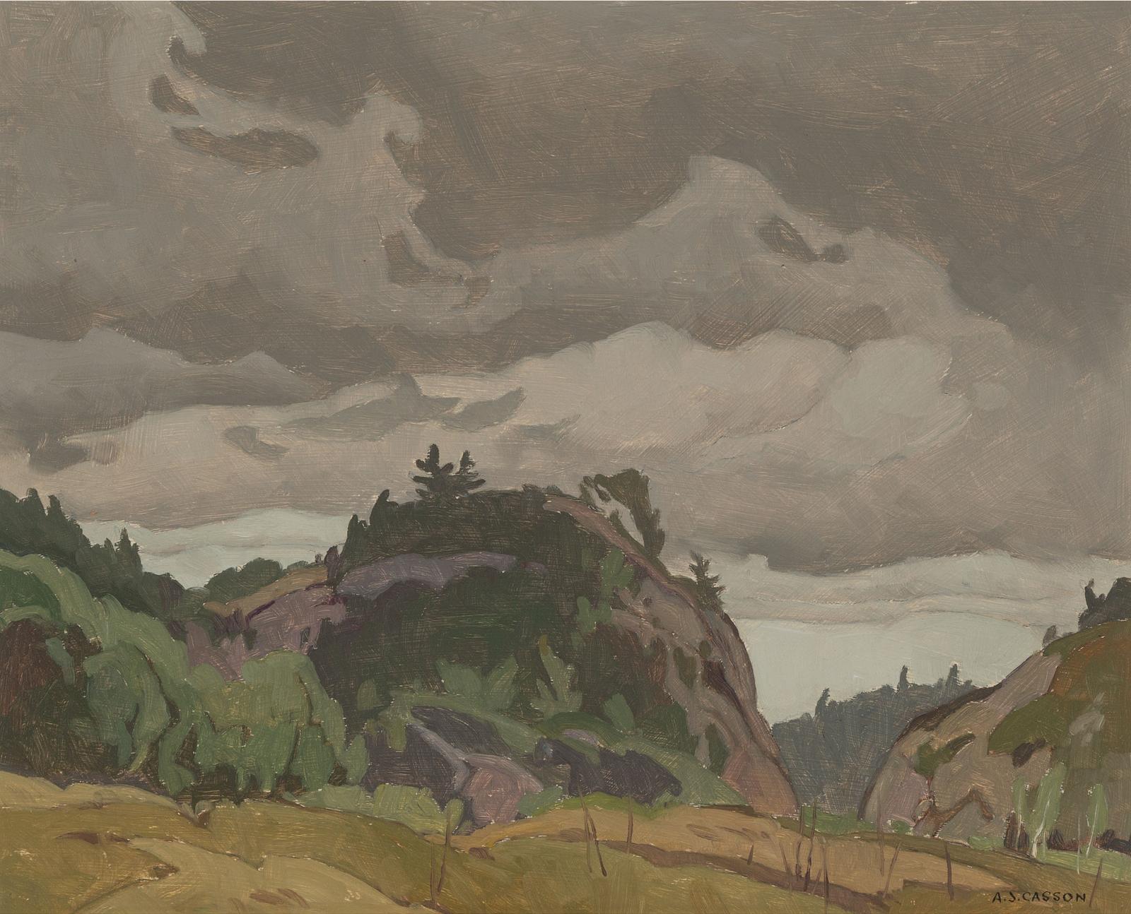 Alfred Joseph (A.J.) Casson (1898-1992) - Grey Morning, Pointe-Au-Baril, 1967