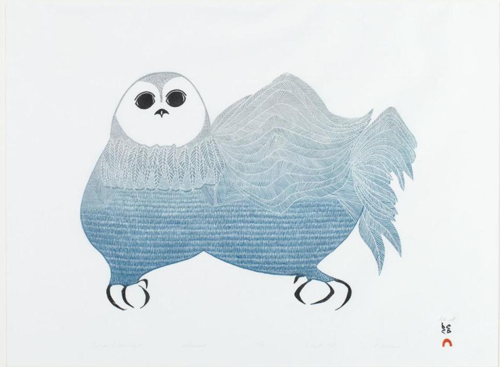Pitaloosie Saila (1942-2021) - Owl In Arctic Mist
