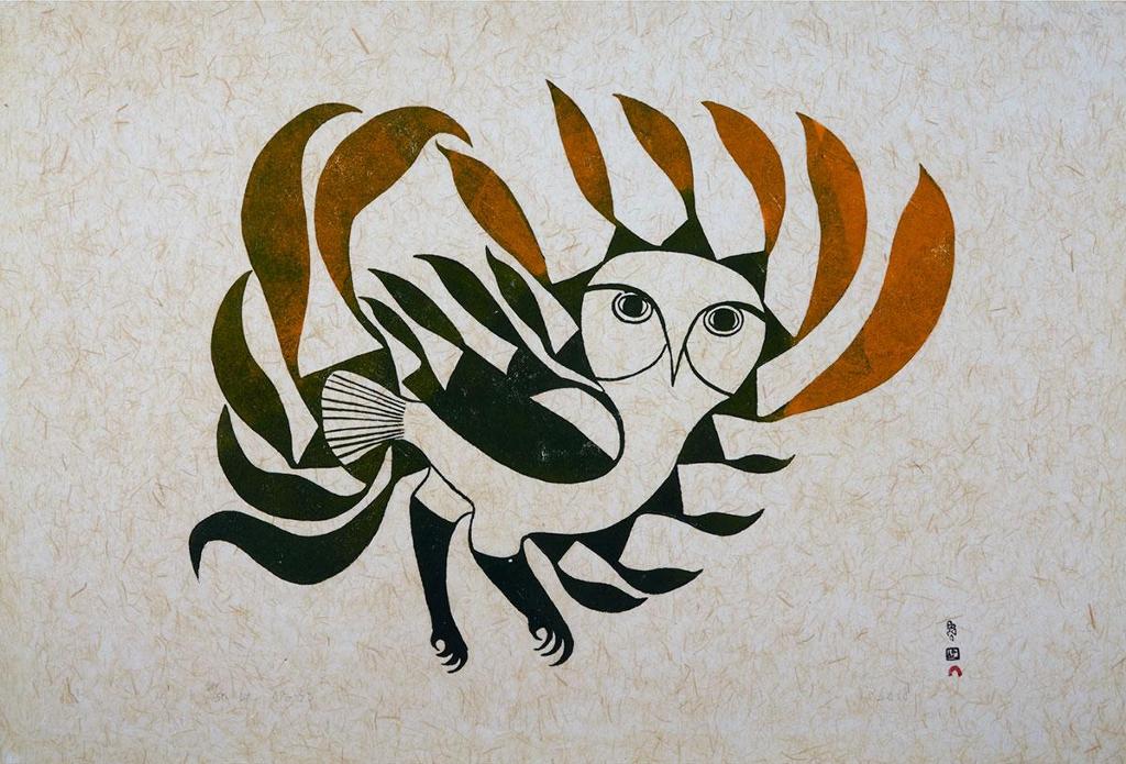Kenojuak Ashevak (1927-2013) - Sun Owl