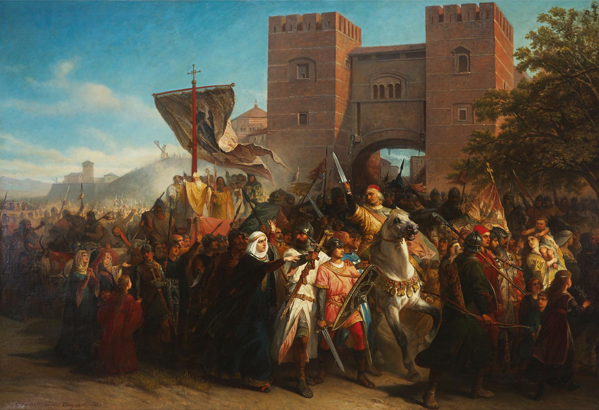 Cesare Felix Georges dell' Acqua (1821) - Saint Catherine Of Siena Leading Pope Gregory Back To Rome, 1863