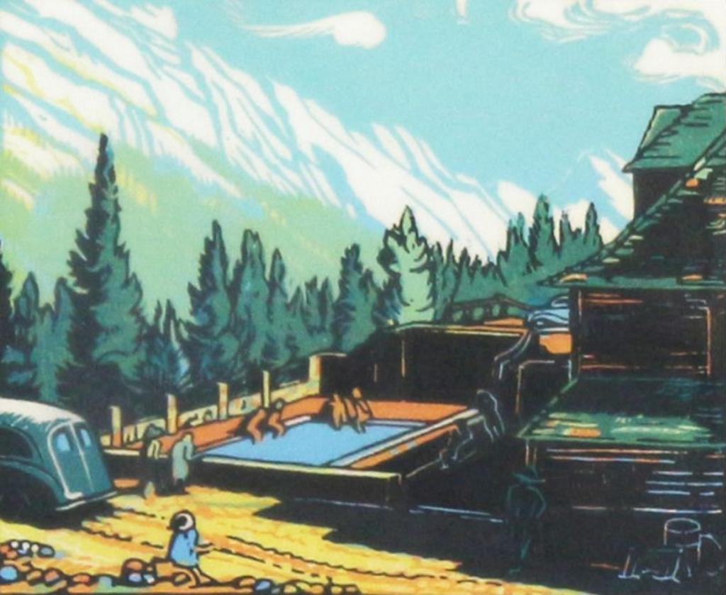 Margaret Dorothy Shelton (1915-1984) - Upper Hot Springs Banff; 1979