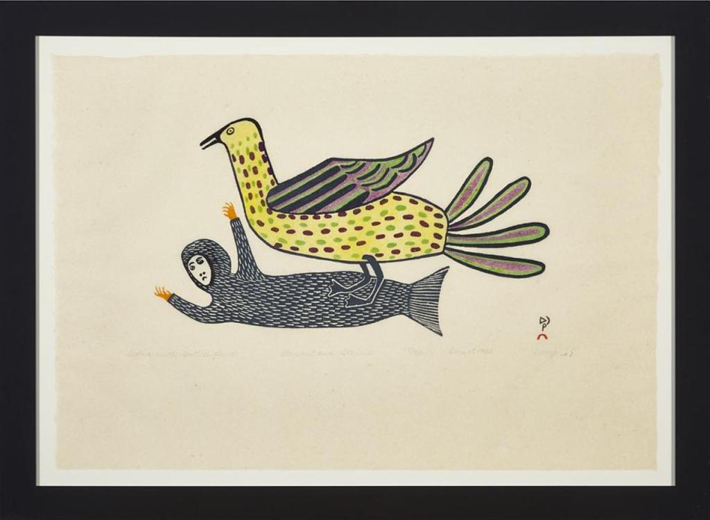 Lucy Qinnuayuak (1915-1982) - Sedna With Spotted Bird