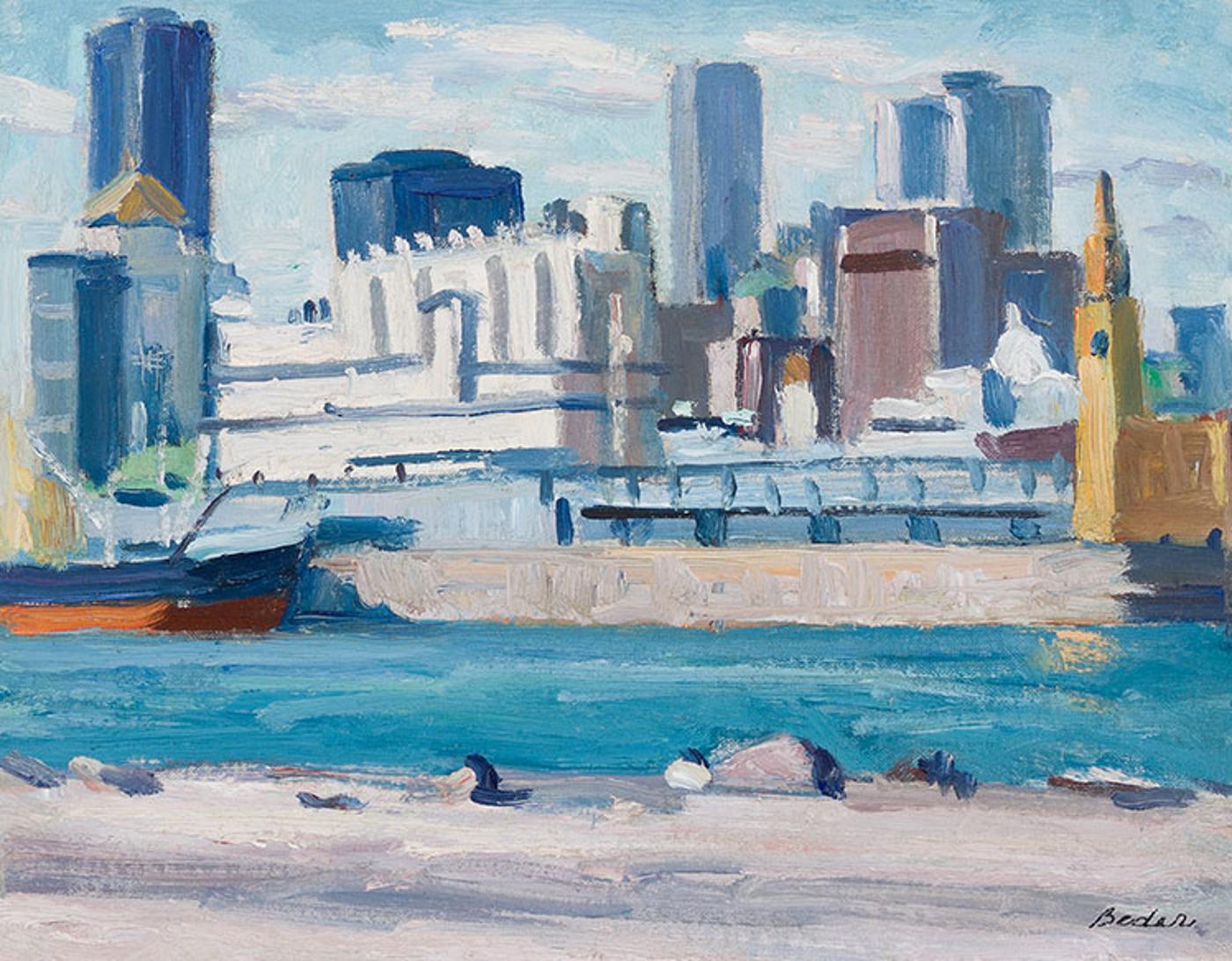 Jack Beder (1910-1987) - Montreal from St. Helen's Island