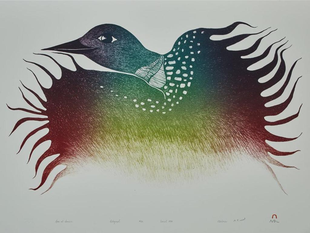 Pitaloosie Saila (1942-2021) - Loon At Sunrise