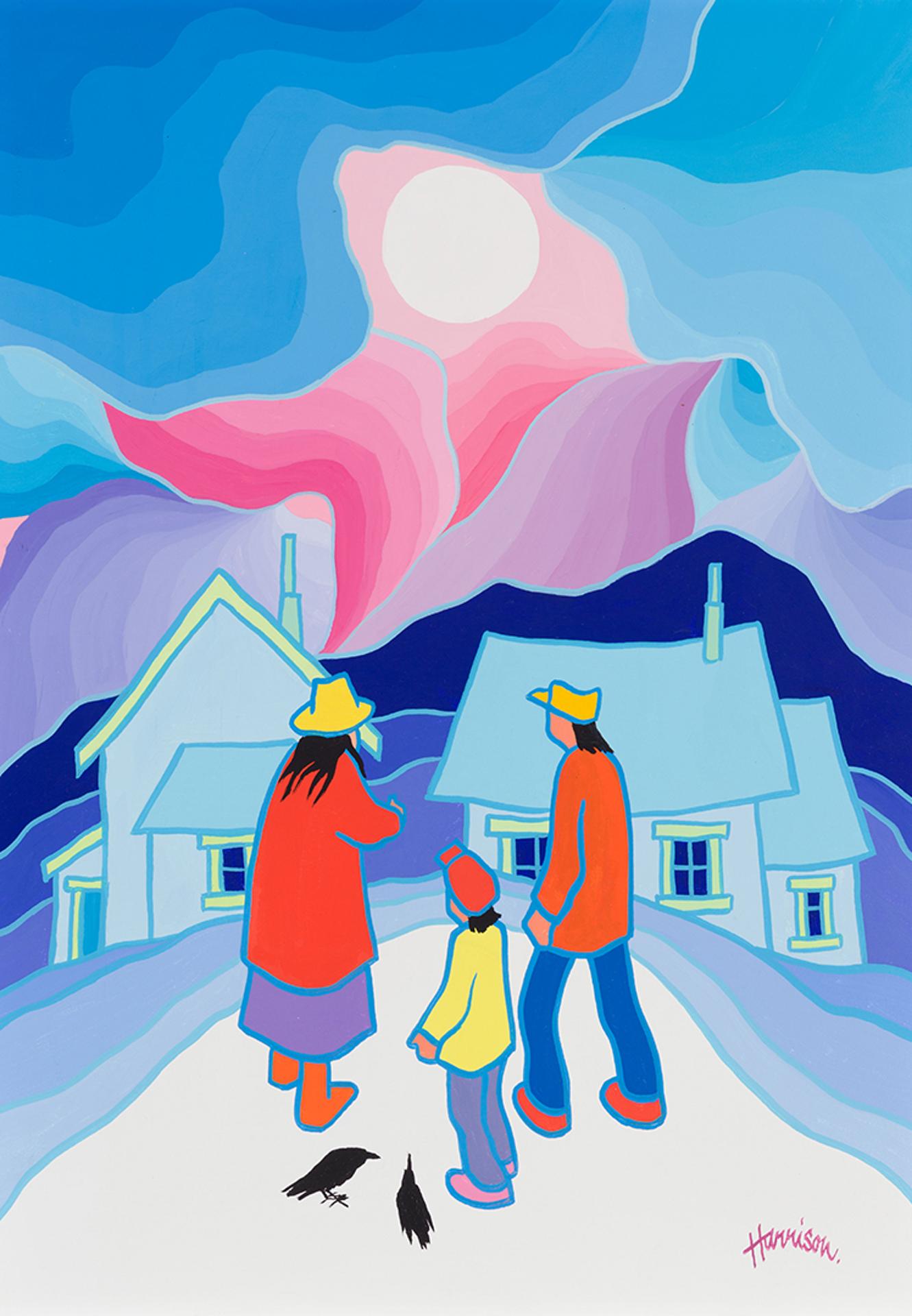 Ted Harrison (1926-2015) - Nearing Home