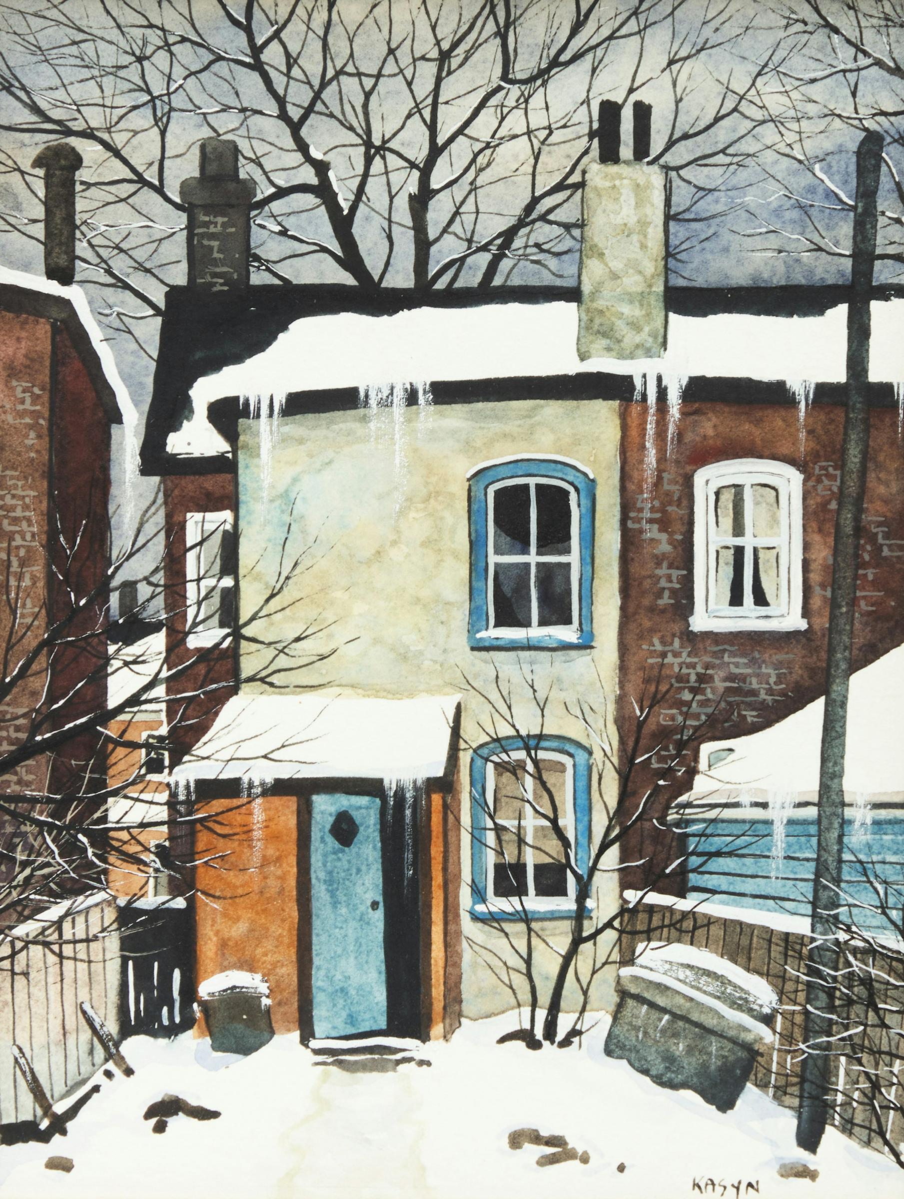 John Kasyn (1926-2008) - Back Yard on Oak Street, Toronto