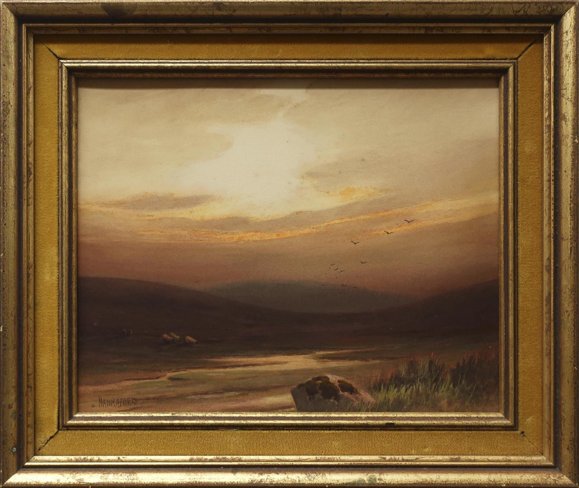 Charles E. Hannaford (1863-1955) - A Moorland Pool Near Princetown, Dartmoor