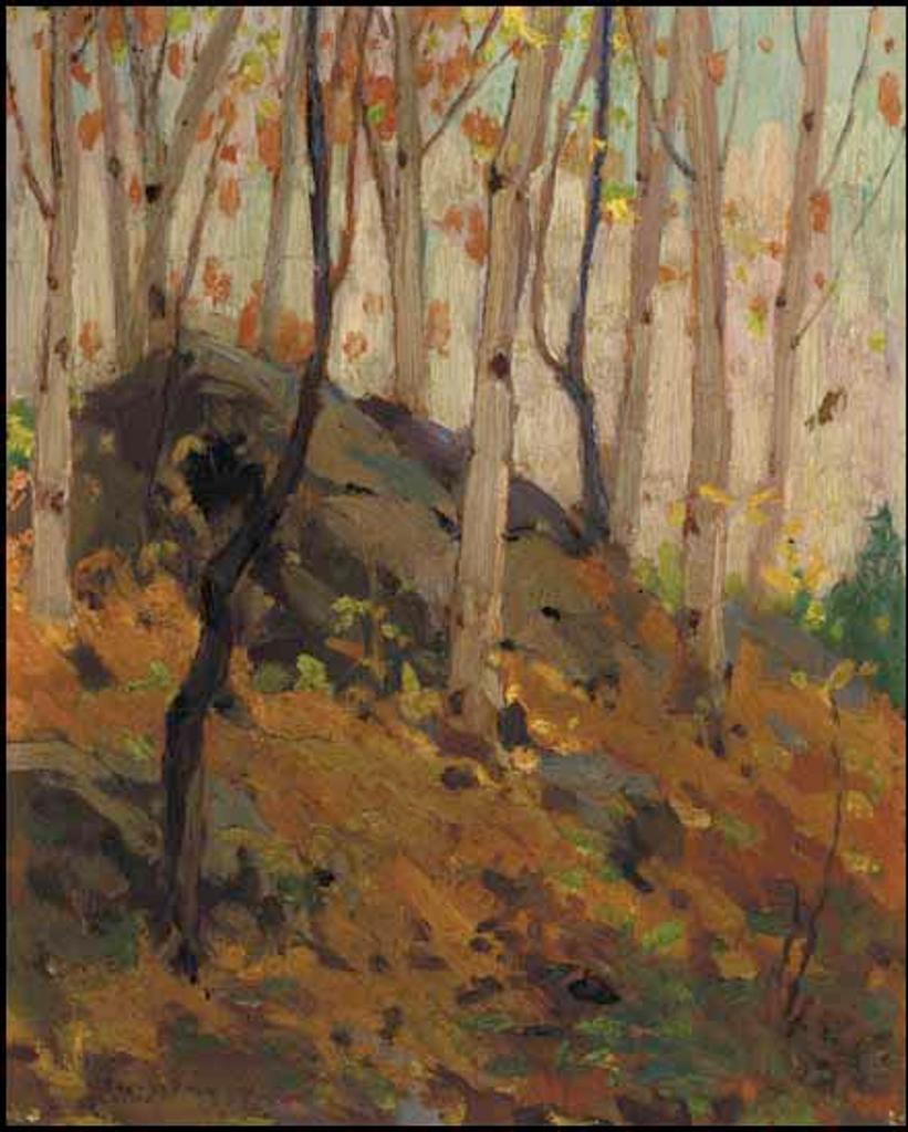 John William (J.W.) Beatty (1869-1941) - Birches, Canoe Lake, Algonquin Park