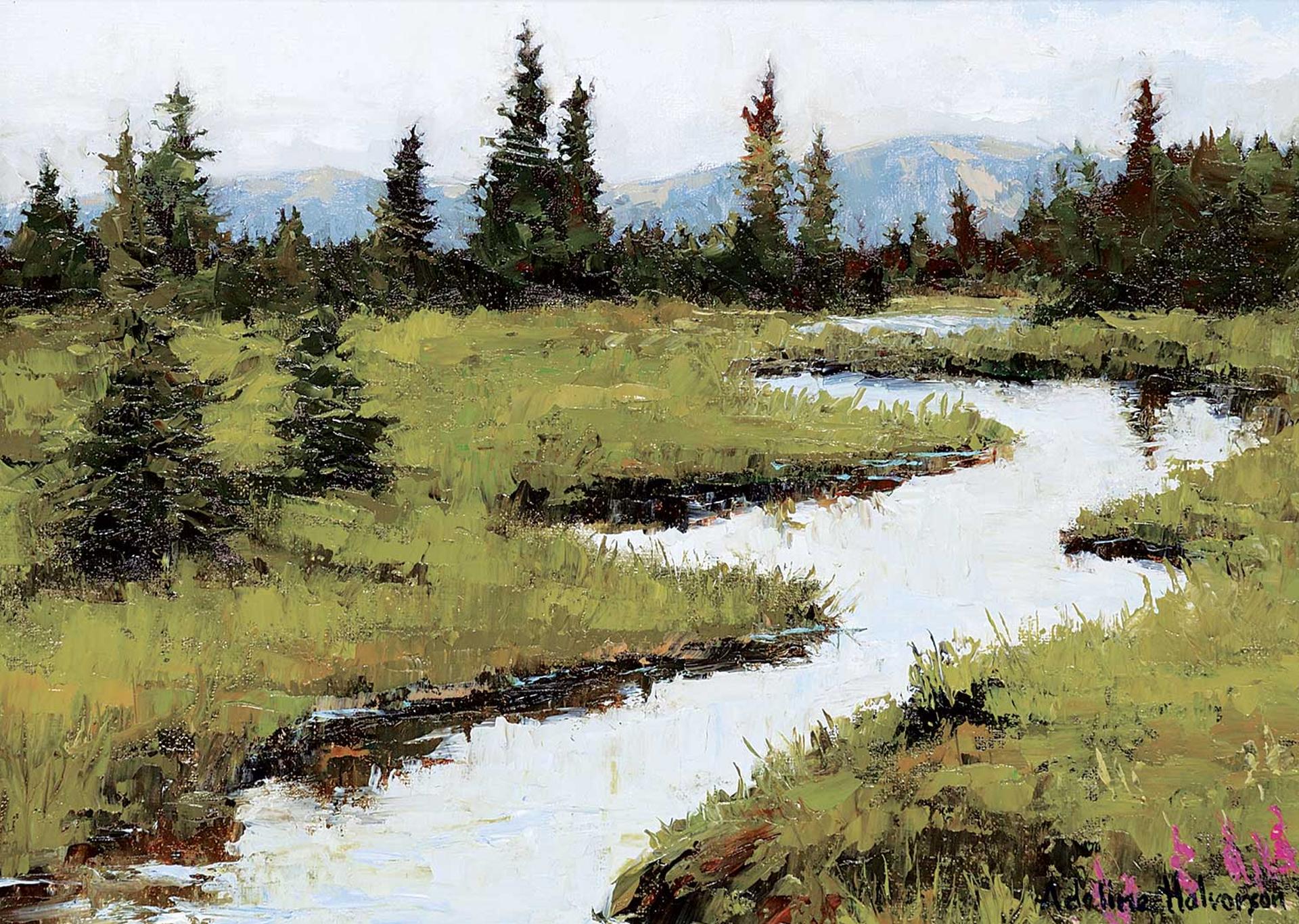 Adeline Halvorson (1957) - Meadering Stream