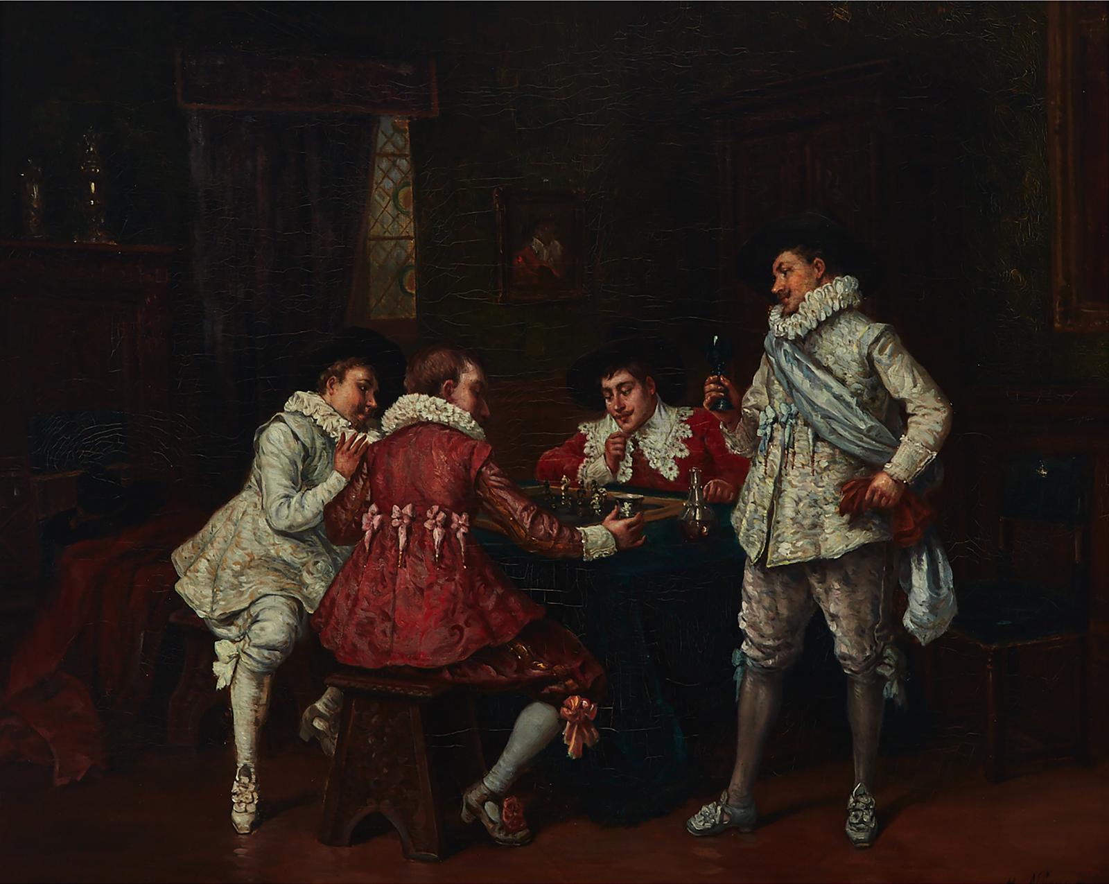 H. Albenyas - La Partie D'echecs (Chess Players)