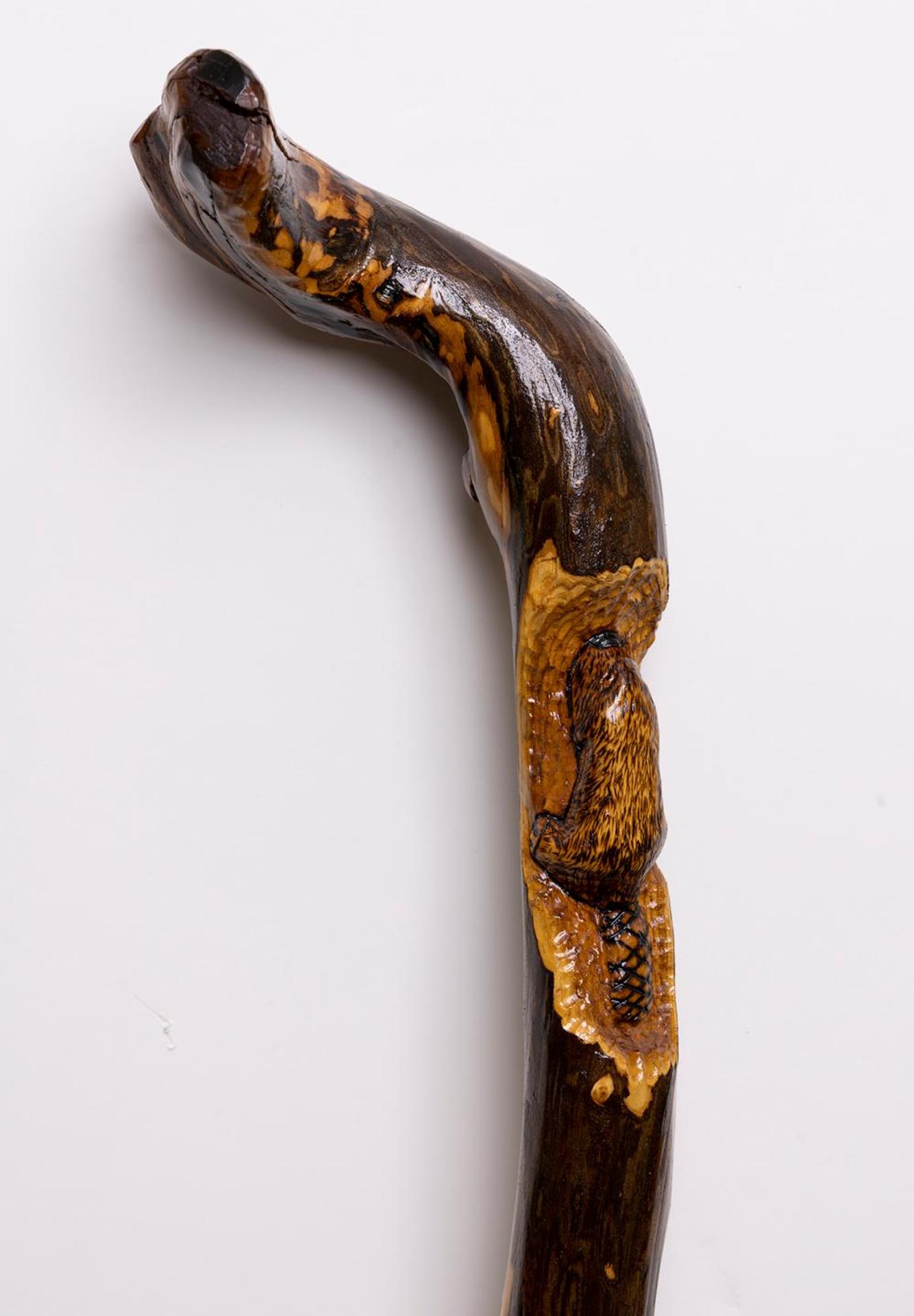 Keith Cheston - Carved Wooden Walking Stick