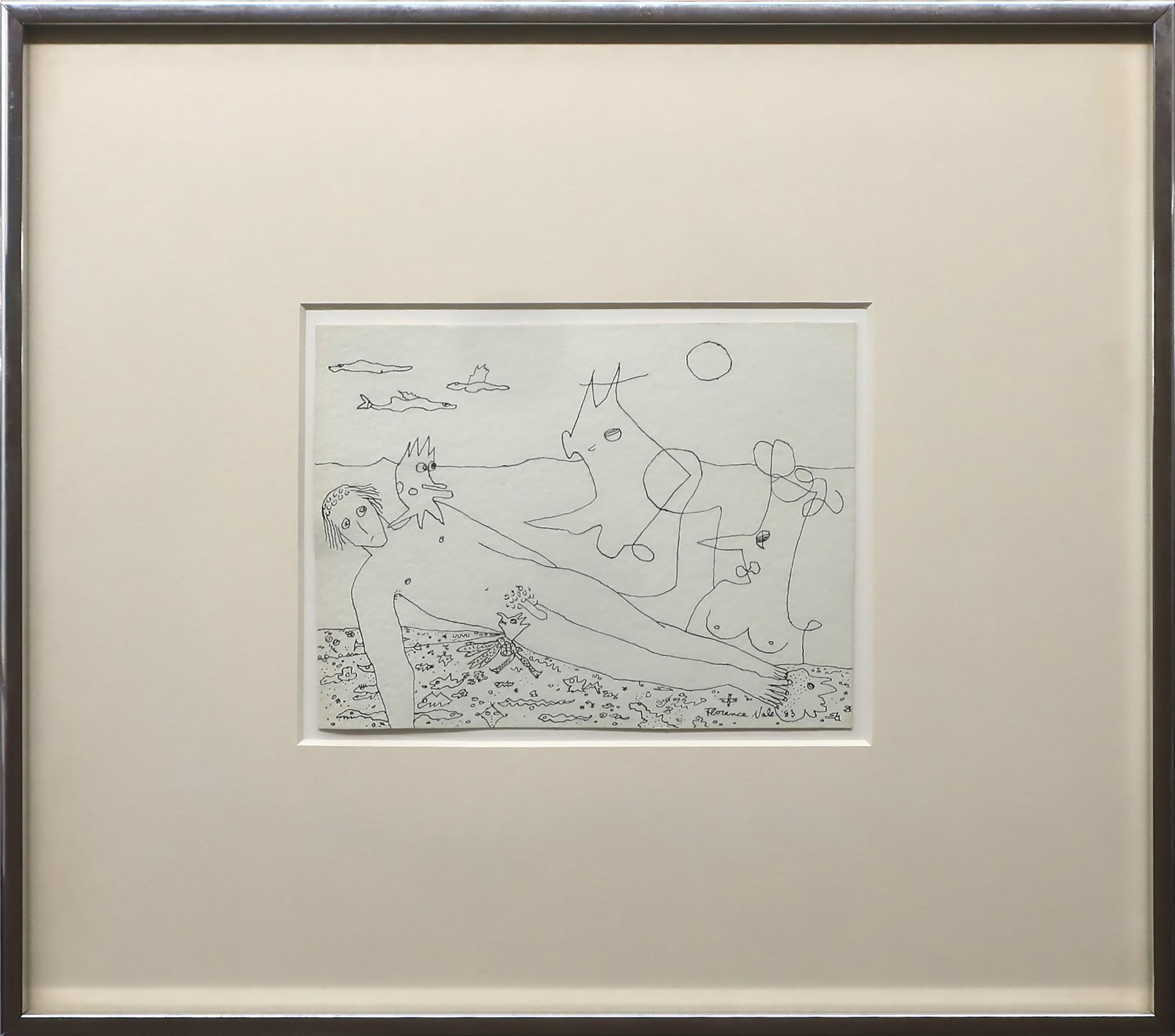 Florence Gertrude Vale (1909-2003) - Inflatable Man At The Beach