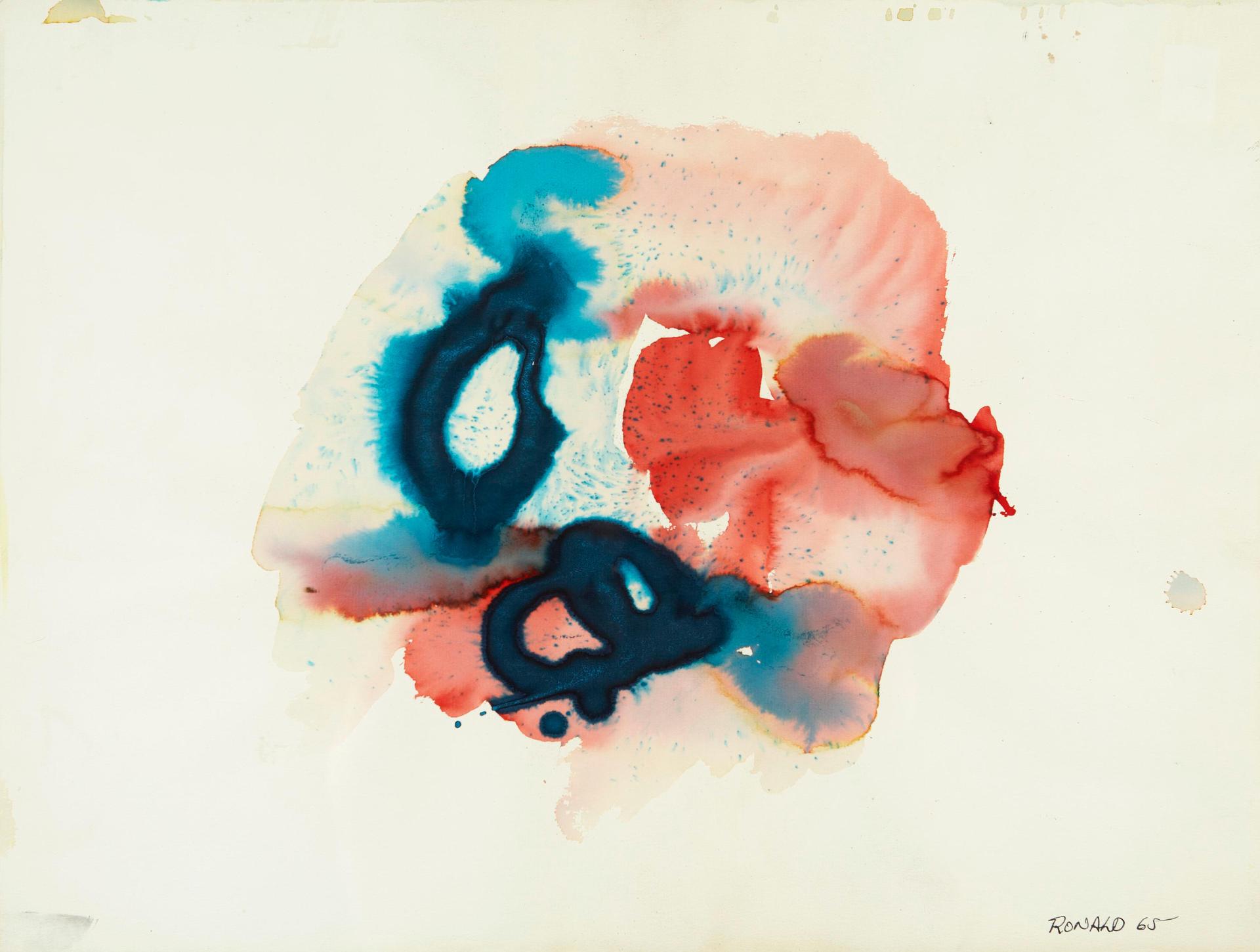 Willam Smith Ronald (1926-1998) - Untitled (Abstract in Pink and Blue)