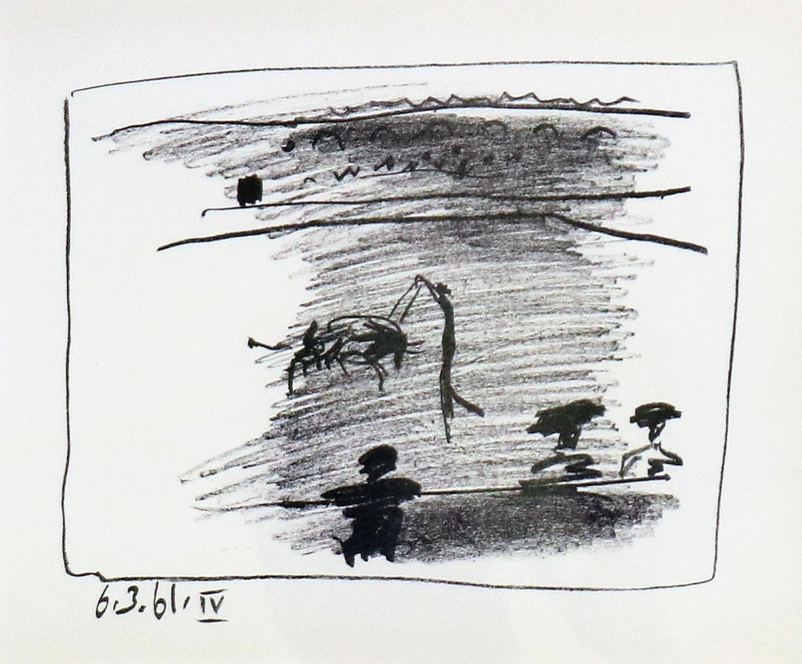 Pablo Ruiz Picasso (1881-1973) - Les Banderilles (Iv),  From A Los Toros Avec Picasso; 1961