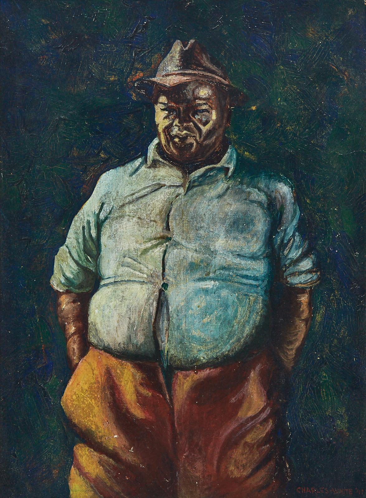 Charles Henry White (1918-1979) - Man Wearing A Hat, 1947