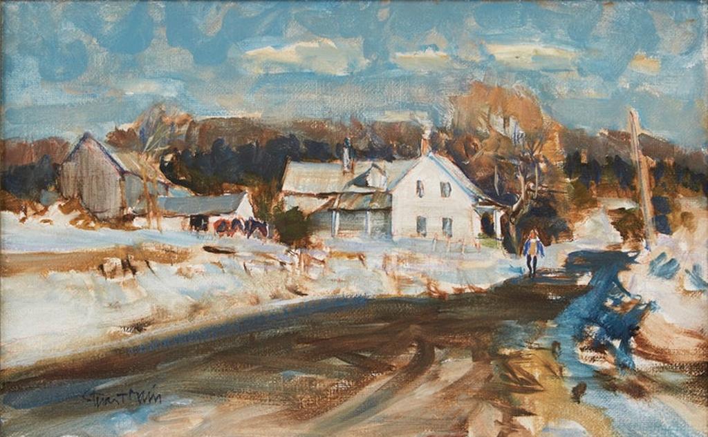 Stuart Main (1934) - Girl Walking near St. Isidore, Eastern Townships