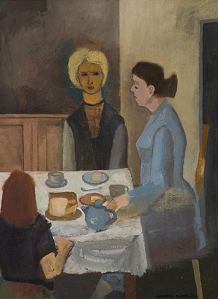 Maxwell Bennett Bates (1906-1980) - Figures in Interior