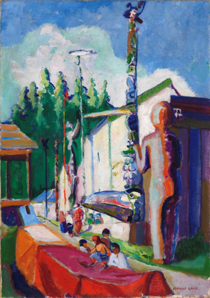 Emily Carr (1871-1945) - Alert Bay (with Welcome Figure)