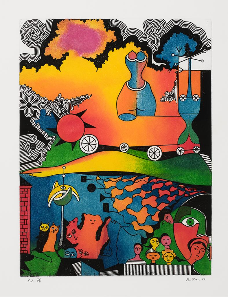 Alfred Pellan (1906-1988) - Les Voisins, du livre d'artiste 