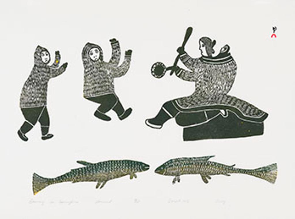 Lucy Qinnuayuak (1915-1982) - Dancing in Springtime