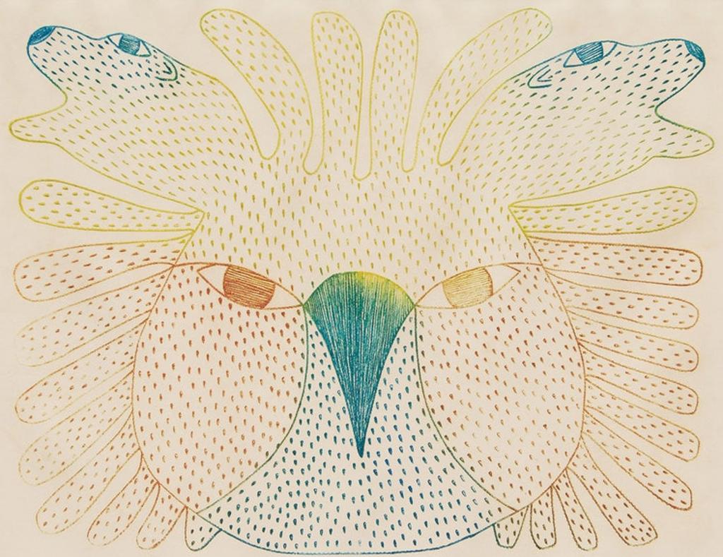 Kenojuak Ashevak (1927-2013) - Owl Sprit