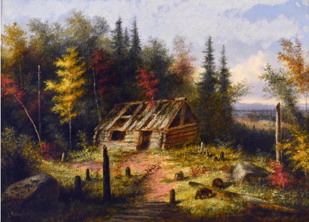 Cornelius David Krieghoff (1815-1872) - Bears in search of Honey