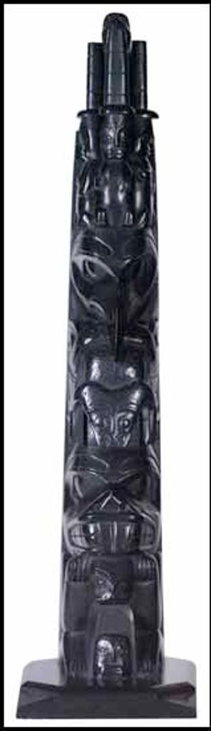 Rufus Moody (1923-1998) - Totem with Eagle, Three Watchmen, Raven, Frog, Beaver, Killer Whale and Human