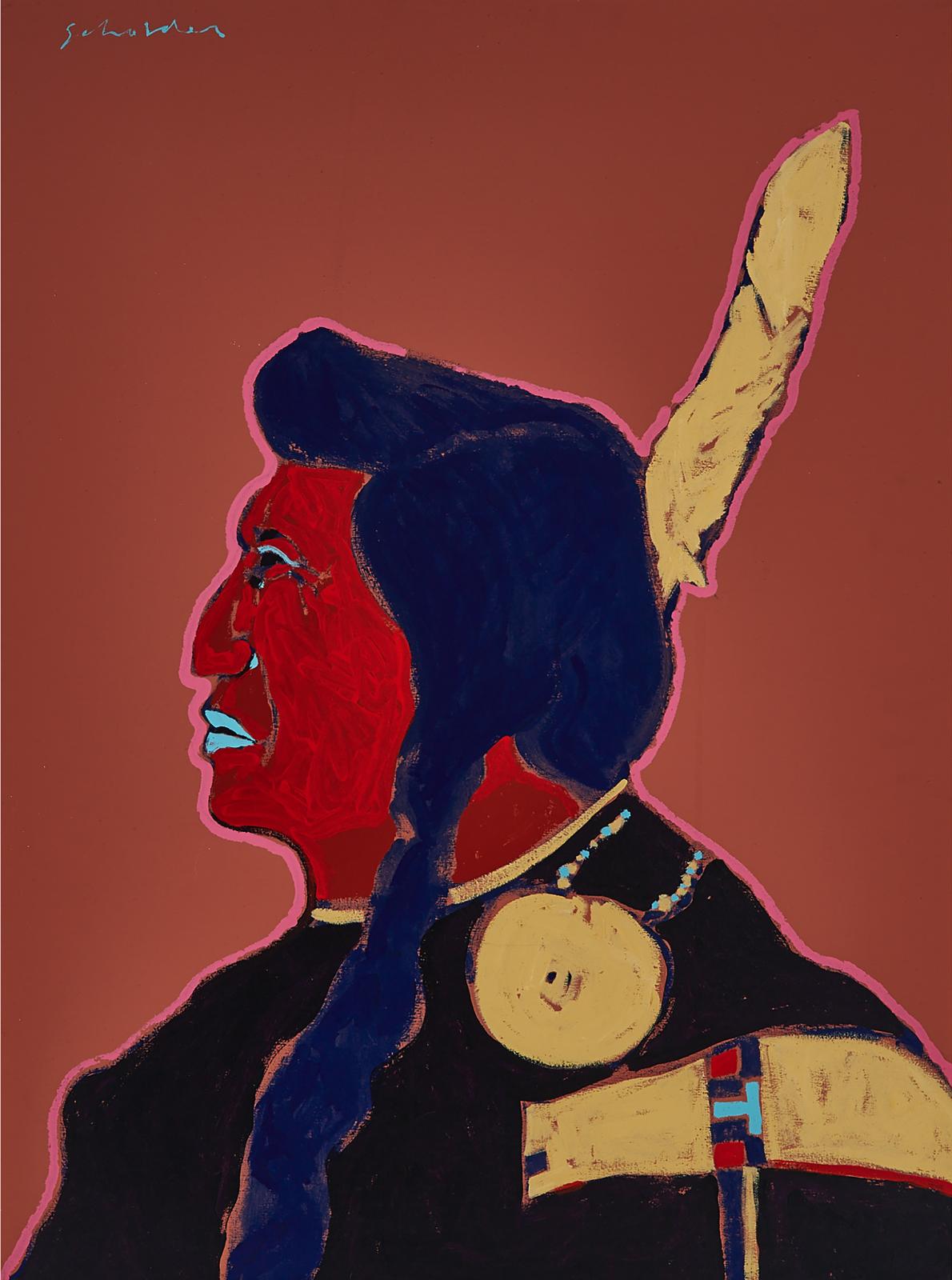 Fritz Scholder (1937-2005) - Indian Profile, 1974