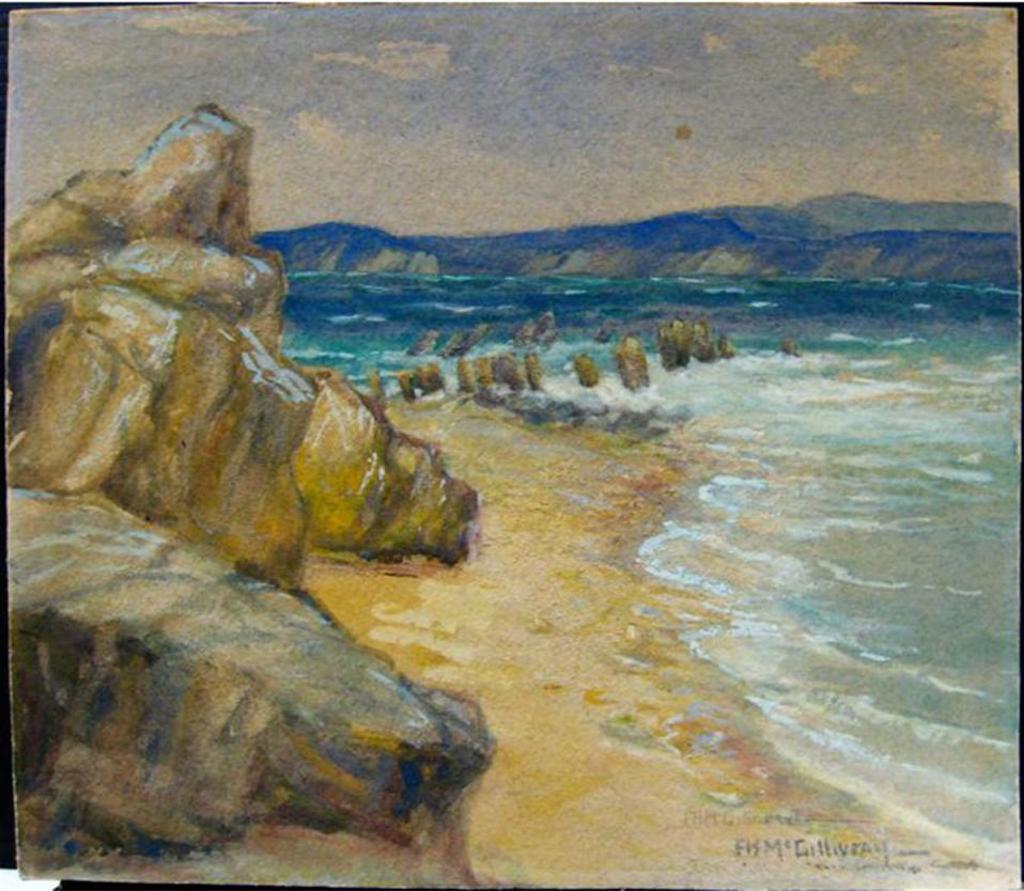 Florence Helena Mcgillivray (1864-1938) - A Wrecked Wharf, St. Ives