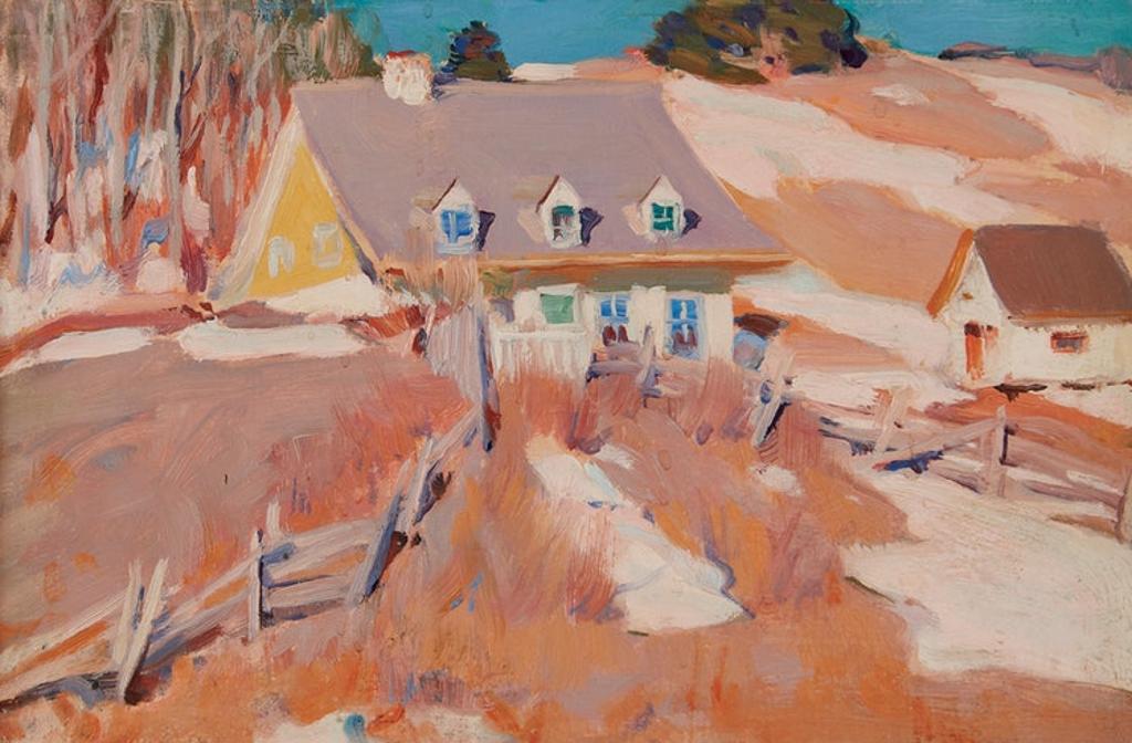 Clarence Alphonse Gagnon (1881-1942) - Ferme au dégel (Charlevoix)