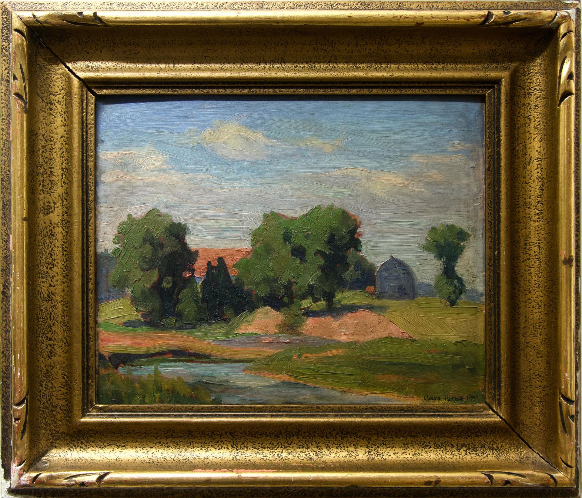 Arthur Edward (Cleeve) Horne (1912-1998) - Untitled (Farmscape With Barn)