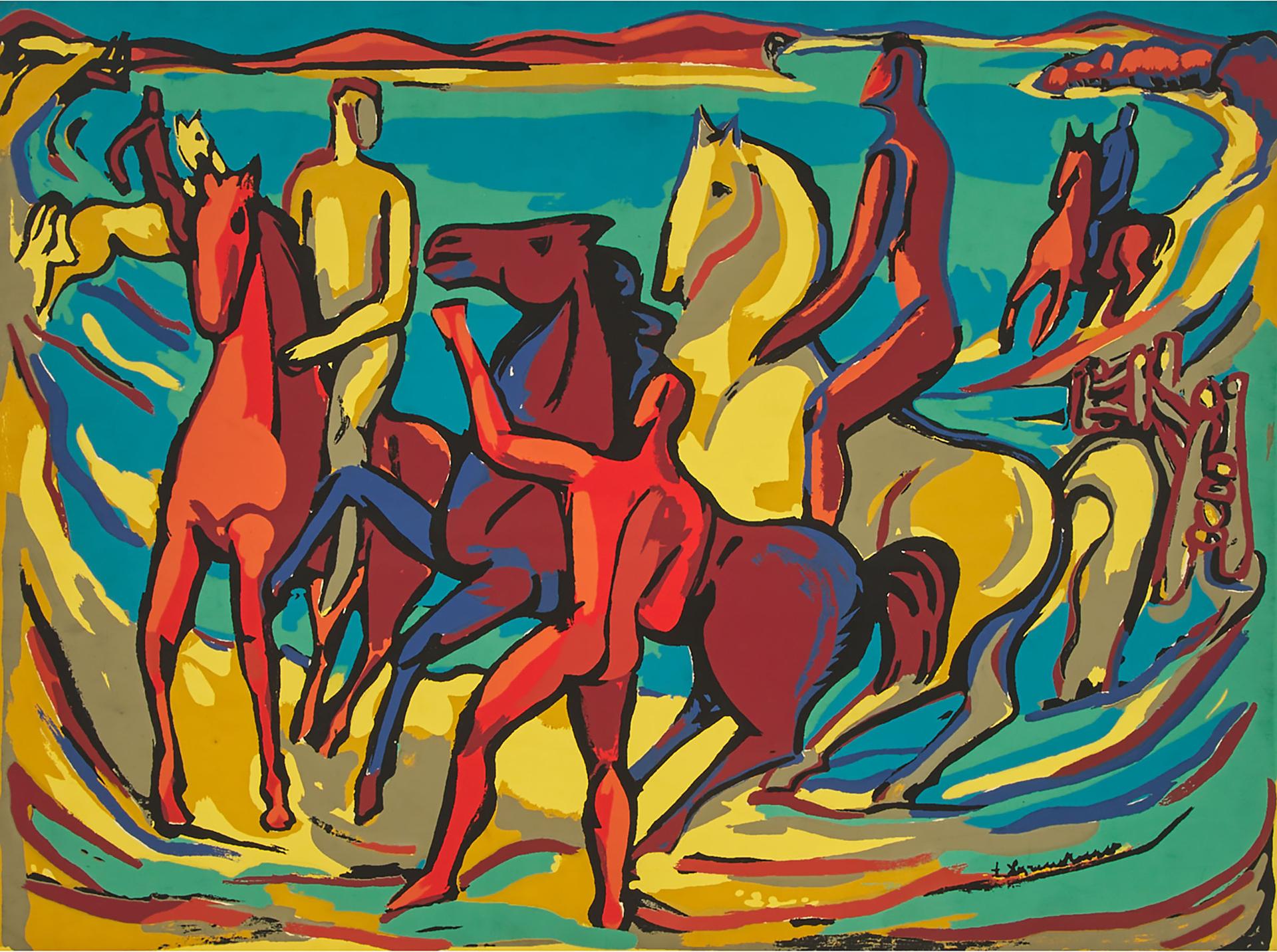 Fritz Brandtner (1896-1969) - Riders, Circa 1940