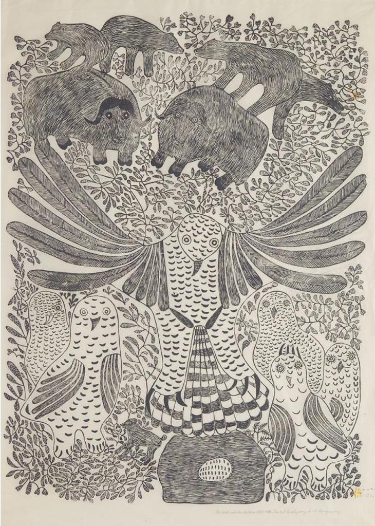Ruth Qaulluaryuk (1932) - Owl And Her Children