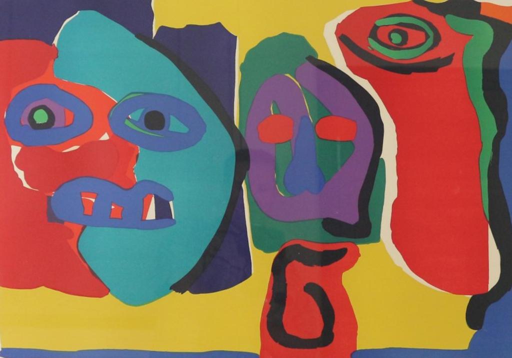Karel Appel (1921-2006) - Three Figures; 1974