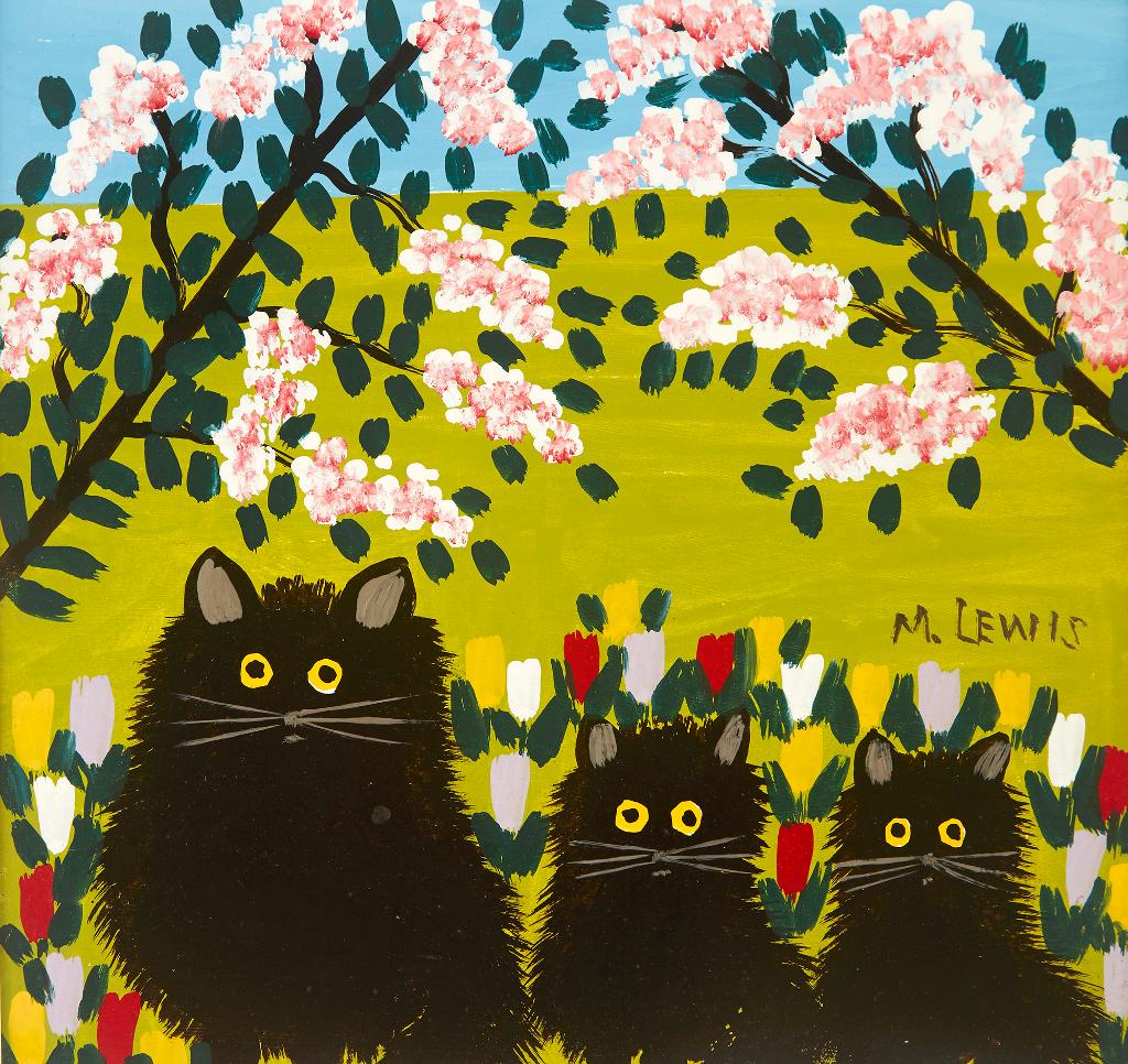 Maud Kathleen Lewis (1903-1970) - Three Black Cats