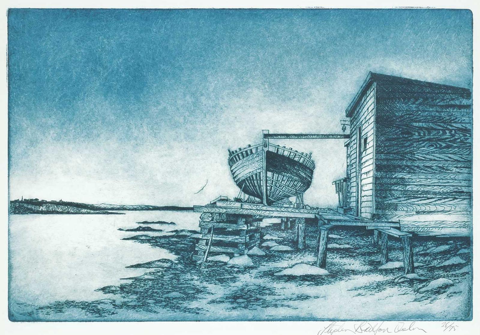 Stephen Britton Osler - Baie Verte 'Boat in the Making' #36/75