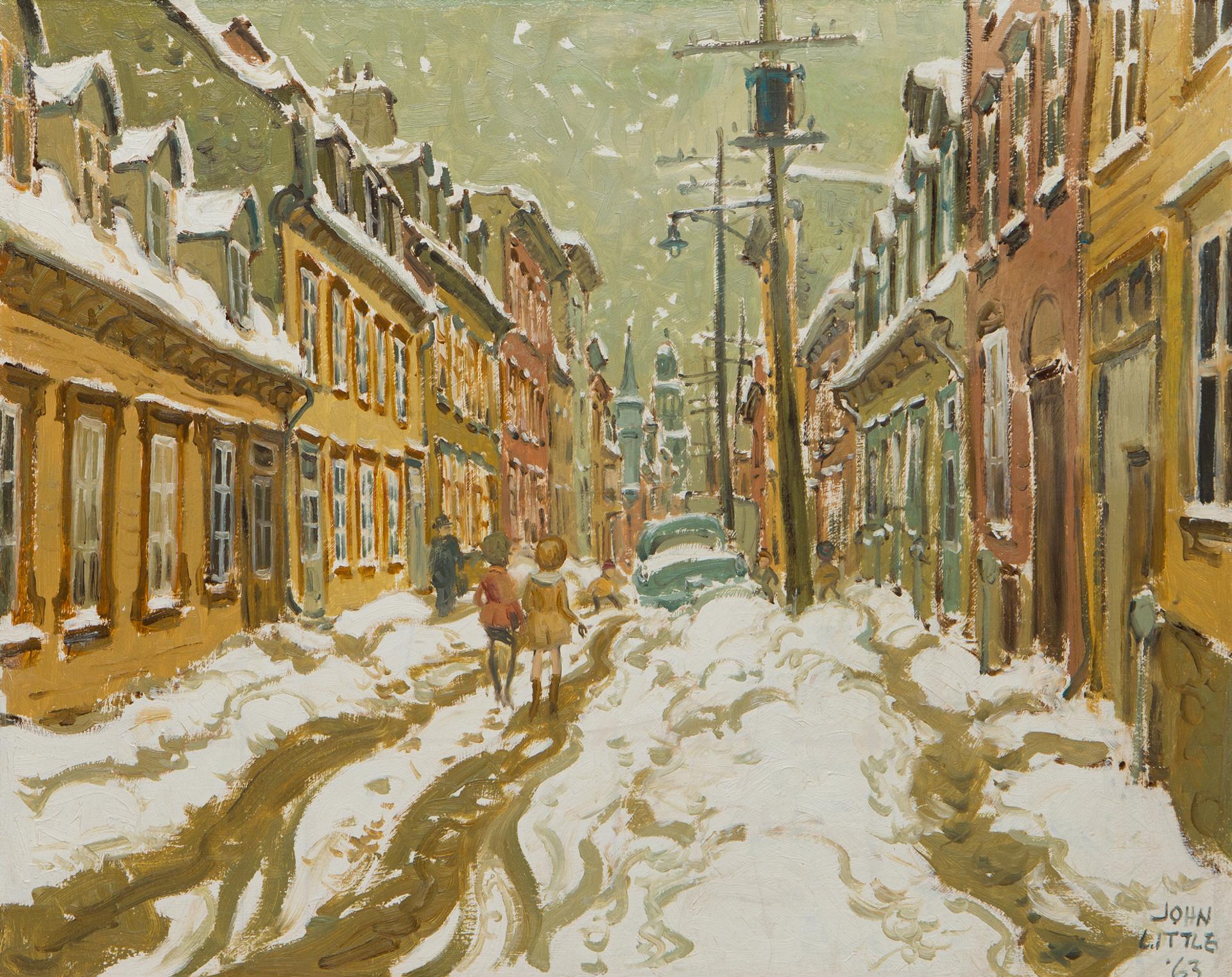John Geoffrey Caruthers Little (1928-2024) - Rue Richelieu, Québec (St-Augustin, avec la chapelle des soeurs de la charité en arrière)