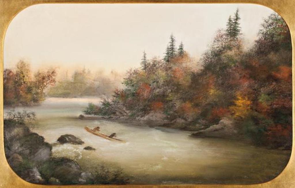 Alfred Worsley Holdstock (1820-1901) - Shooting a Rapid