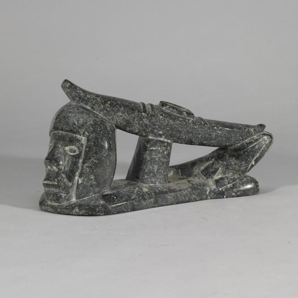 Simiuni Taqulialu Arnamissa (1931-1987) - Head, Kayak And Seal Transformation