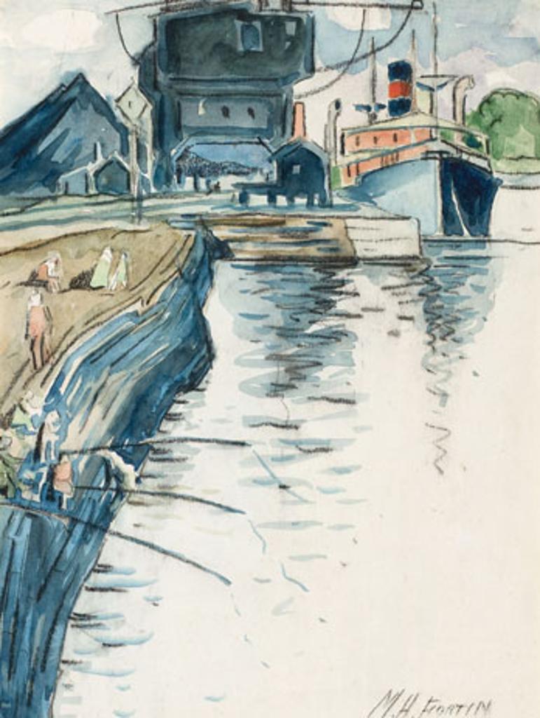 Marc-Aurèle Fortin (1888-1970) - Le port de Montréal
