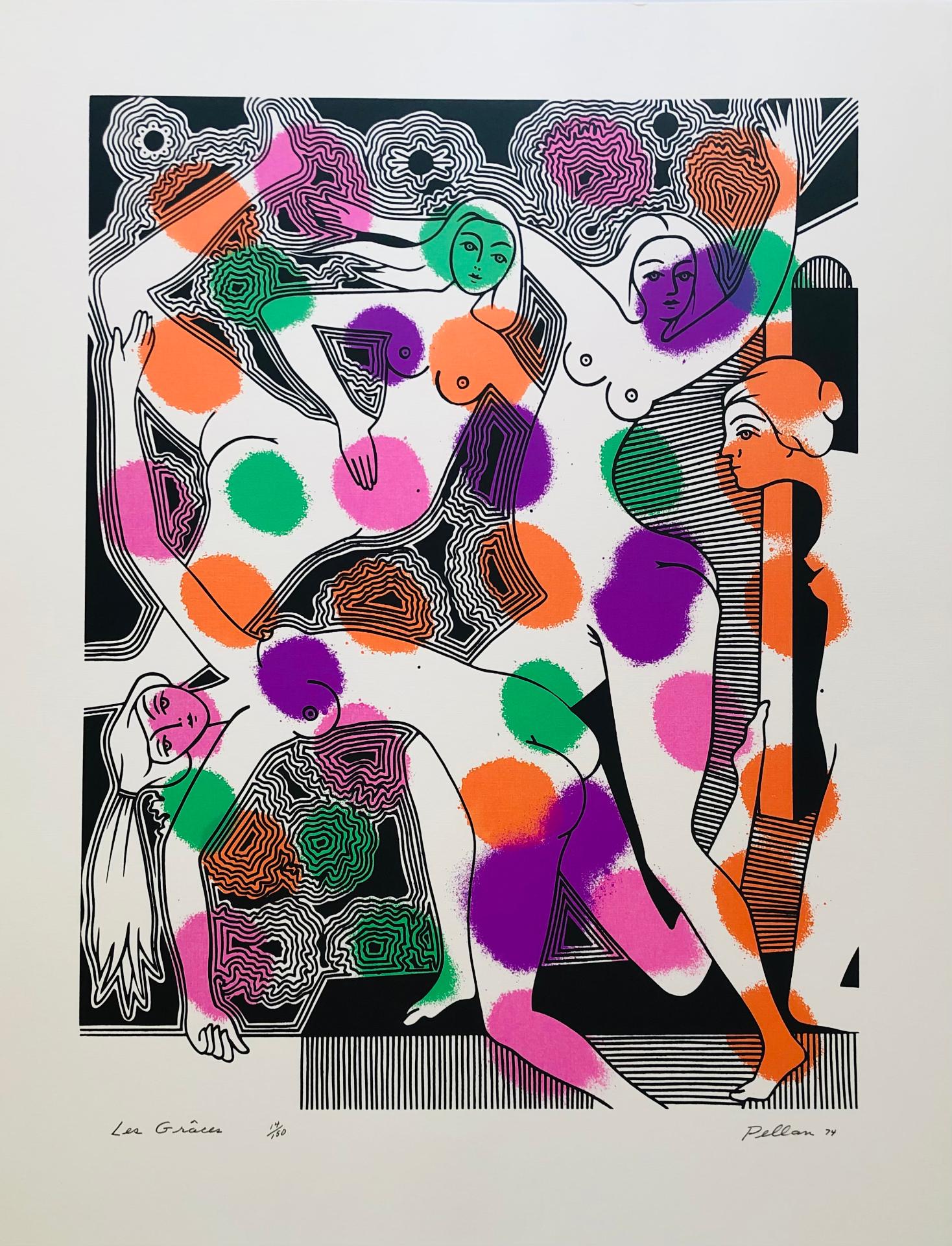 Alfred Pellan (1906-1988) - Les Grâces, 1974