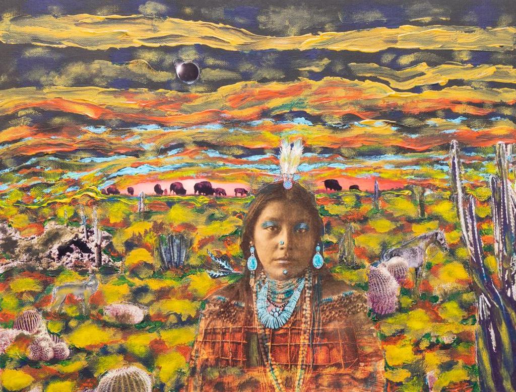 Jeff Donison (1968-2011) - Untitled - Woman and Cactus