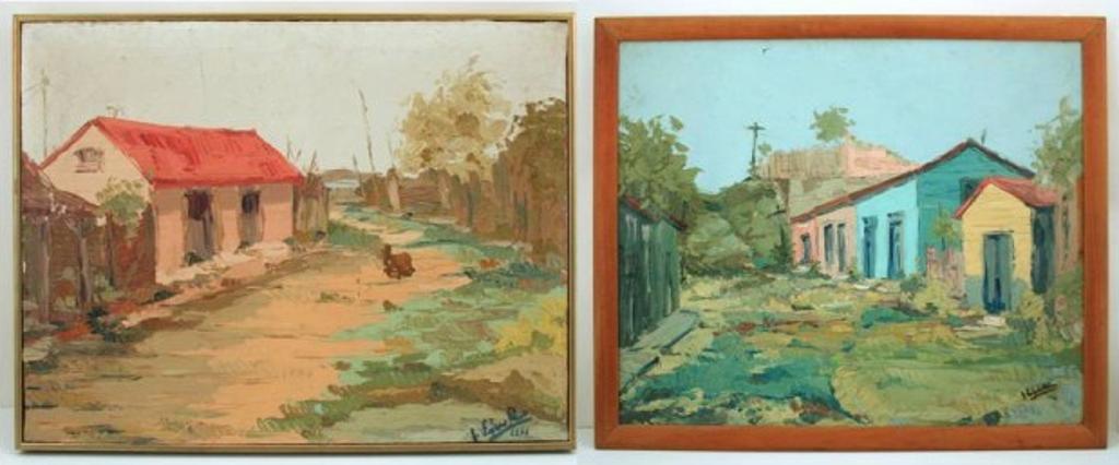 Jose Lopes Alvarez - 2 Oils on canvas,