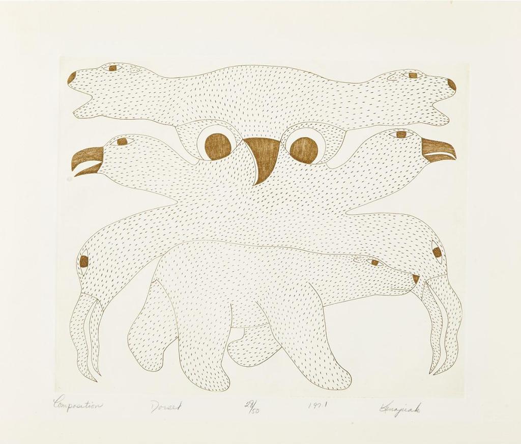 Kenojuak Ashevak (1927-2013) - Composition