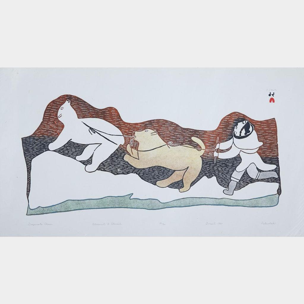 Pitseolak Ashoona (1904-1983) - Desperate Chase